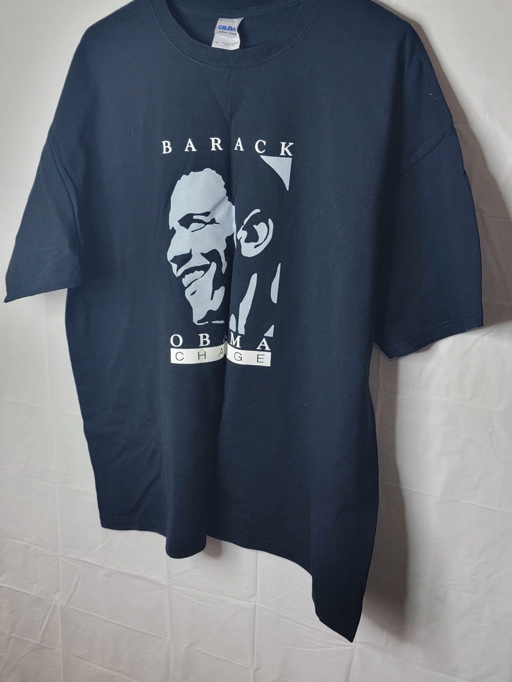Gildan Black Tee with Light Gray Portrait Graphic